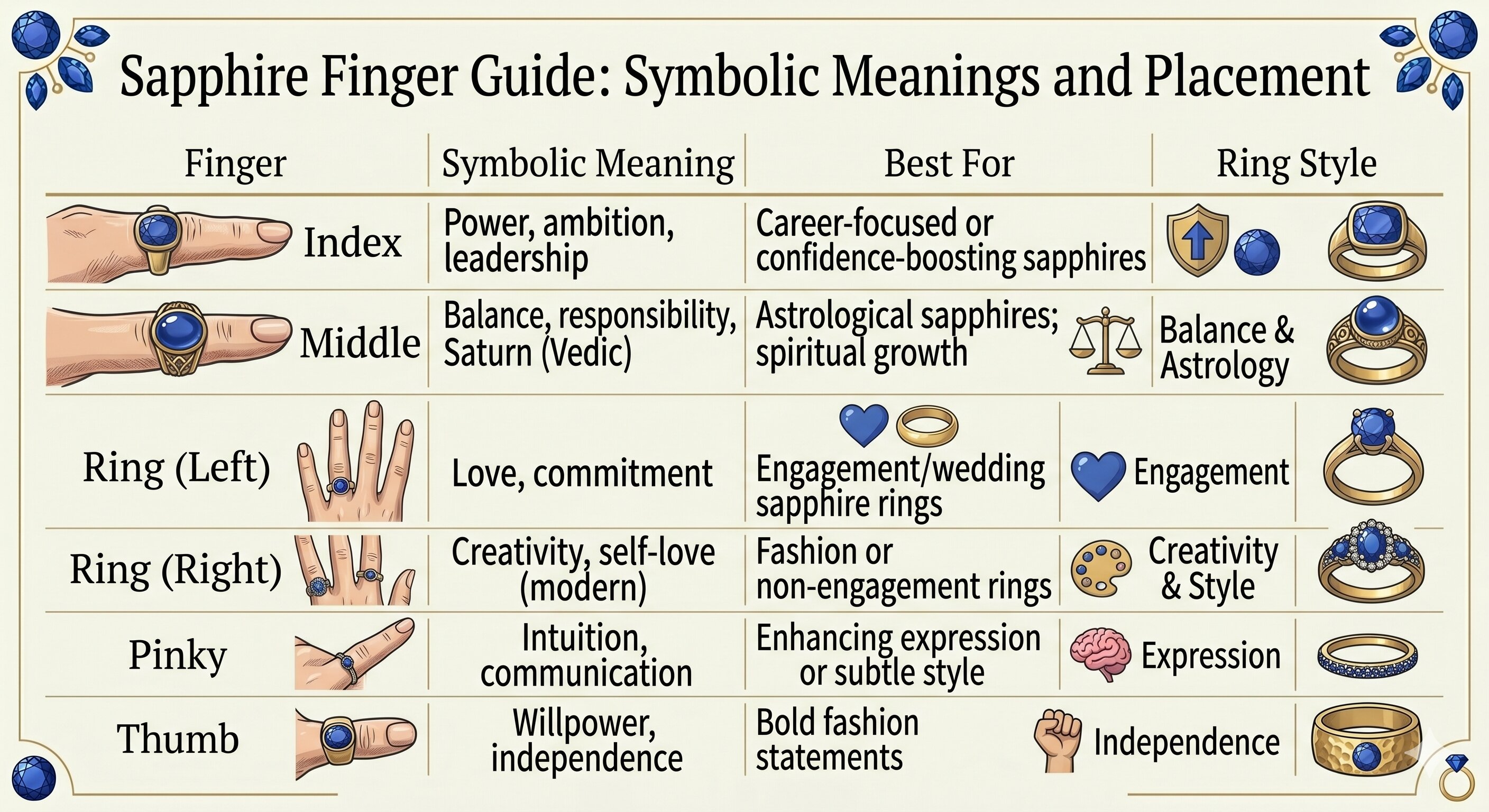 Sapphire finger guide